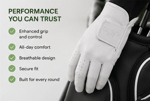 GolfBallsHUB Custom Leather Gloves
