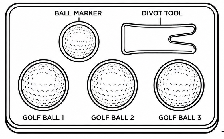 Custom set: 3 balls + Marker + Divot tool